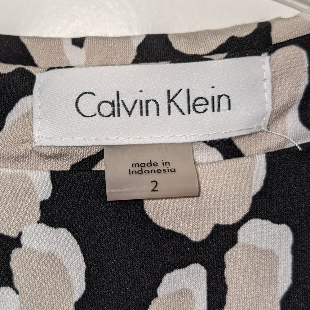 Calvin Klein Wrap Dress Animal Print Size 2